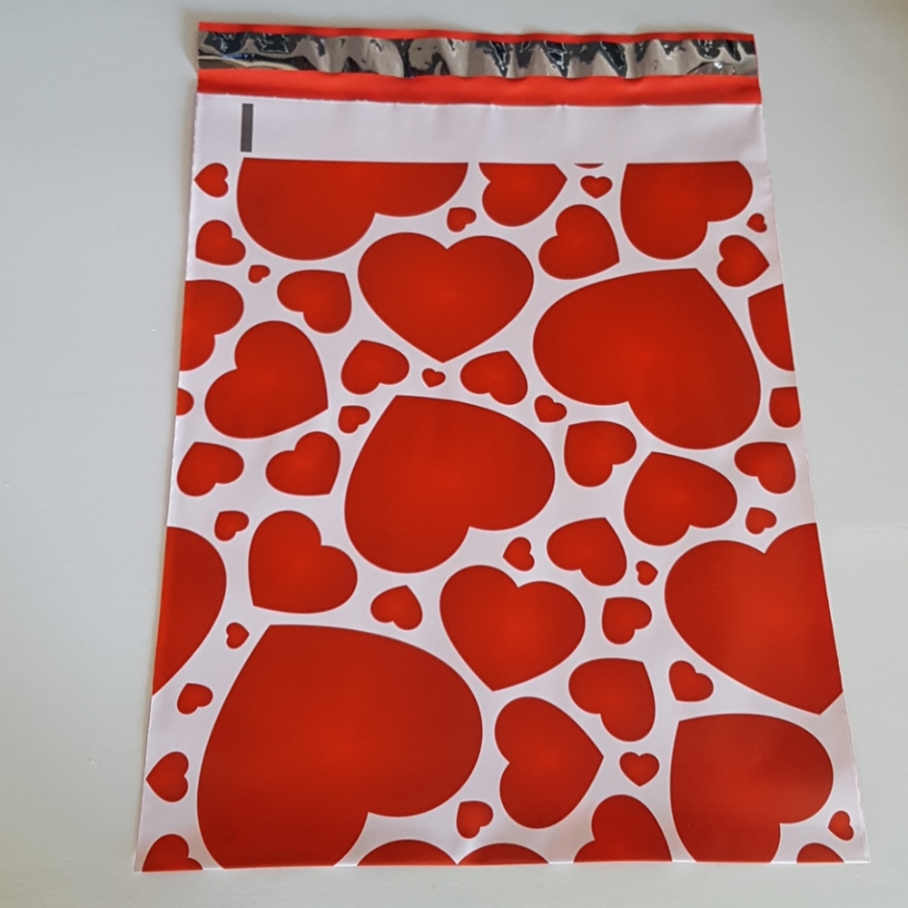 10 pcs Heart Poly Mailers 10"x13" inches